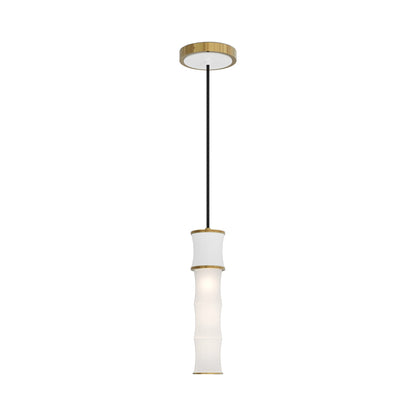 Kane Pendant Light in Matte Daisy/Modern Brass.