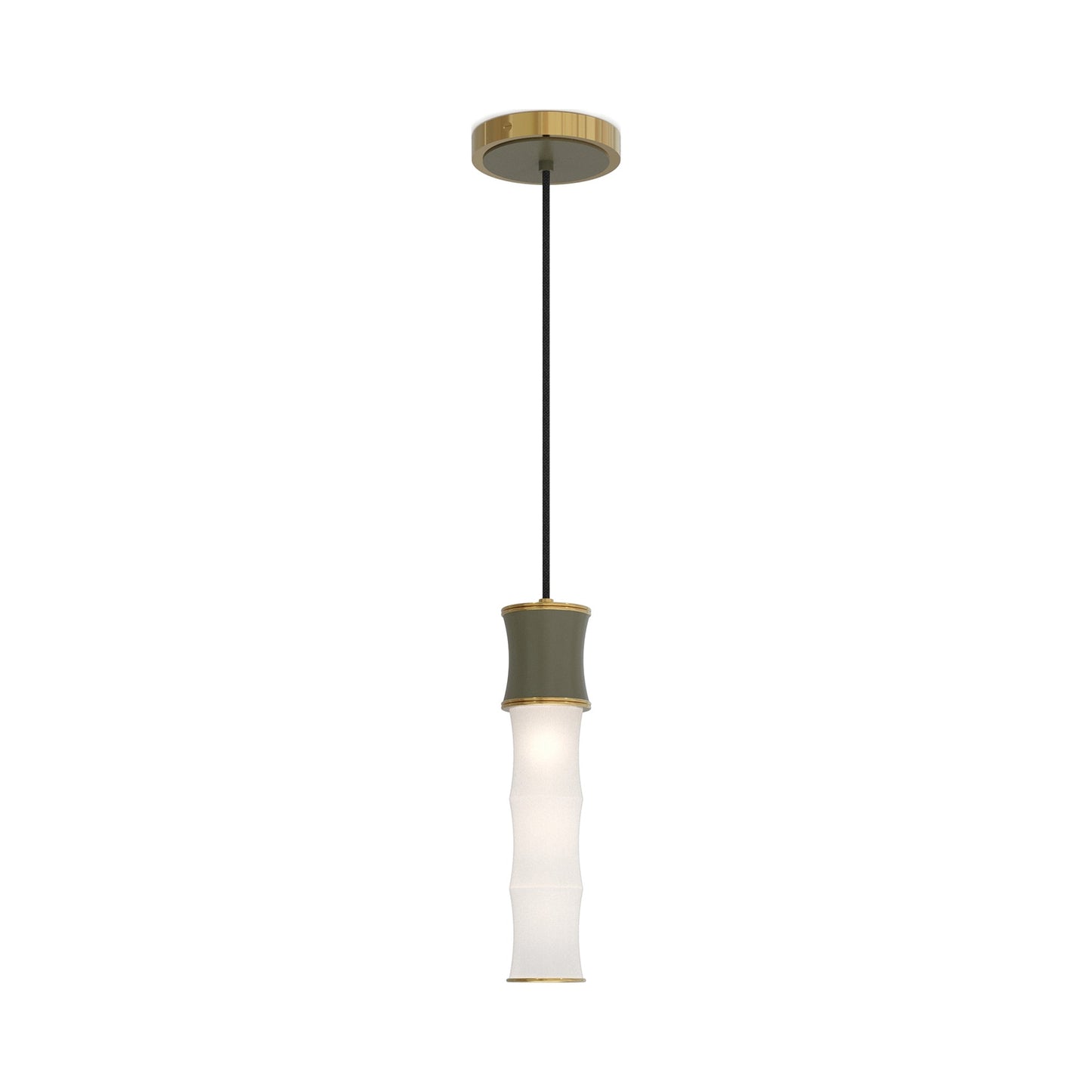Kane Pendant Light in Matte Smokey Taupe/Modern Brass.