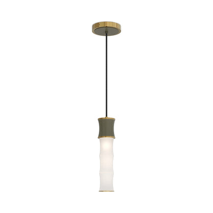 Kane Pendant Light in Matte Smokey Taupe/Modern Brass.