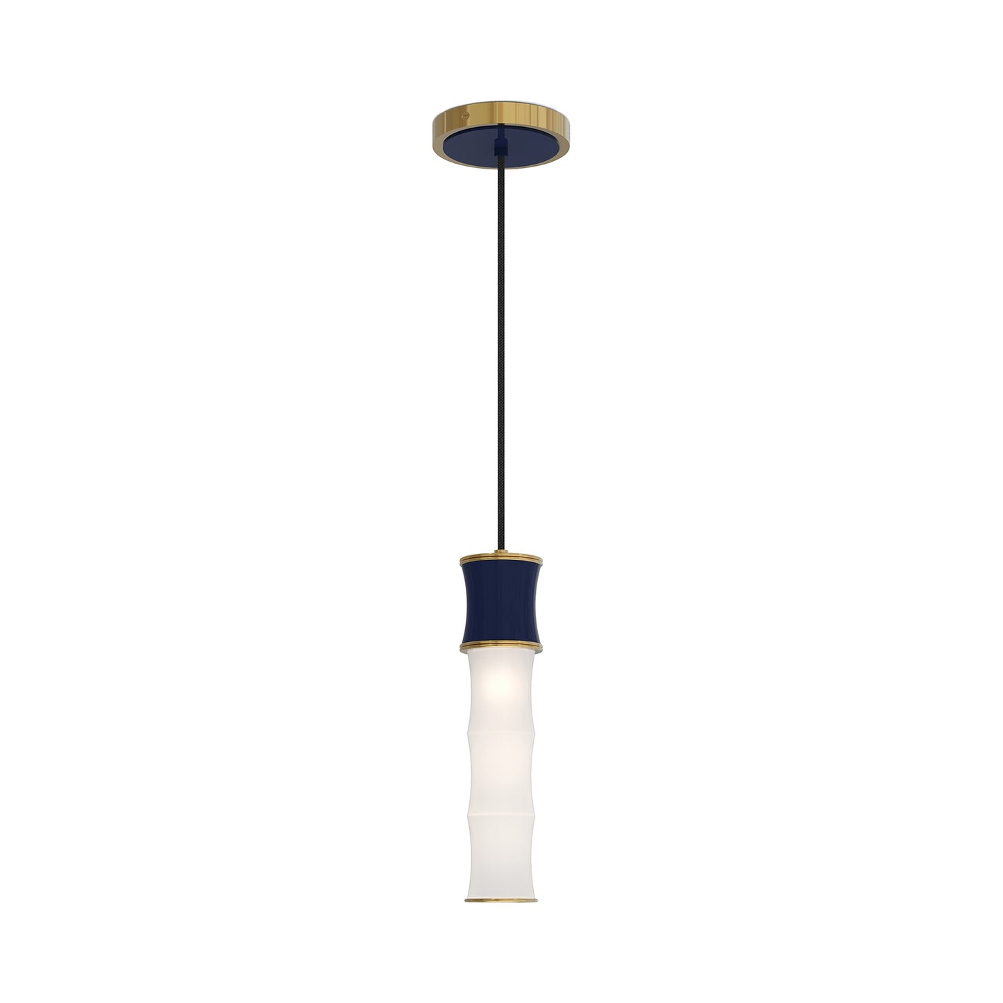 Kane Pendant Light in Midnight Blue/Modern Brass.