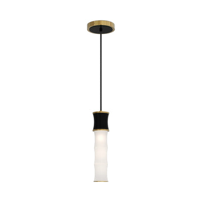Kane Pendant Light in Obsidian/Modern Brass.