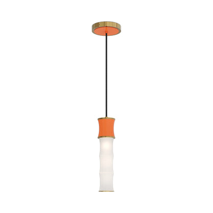 Kane Pendant Light in Pumpkin/Modern Brass.