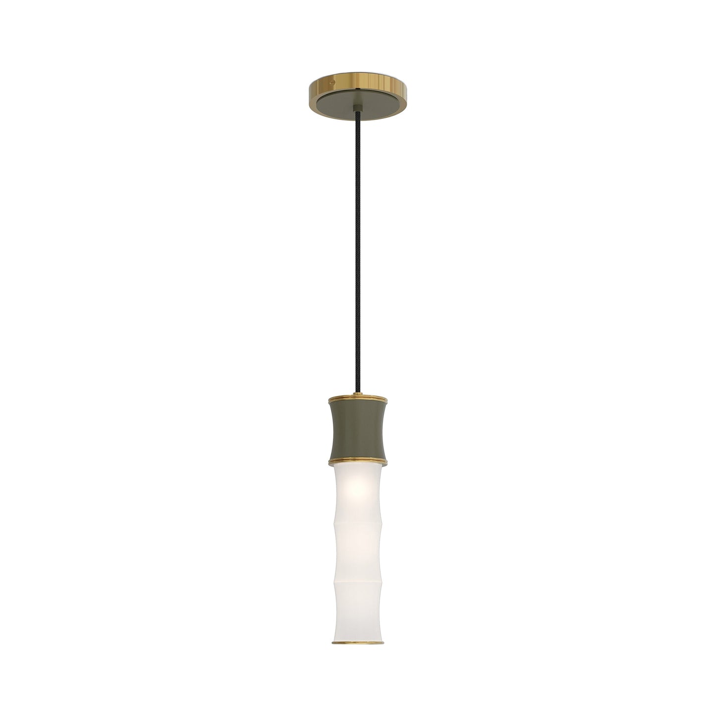 Kane Pendant Light in Smokey Taupe/Modern Brass.