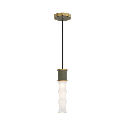 Kane Pendant Light in Smokey Taupe/Modern Brass.