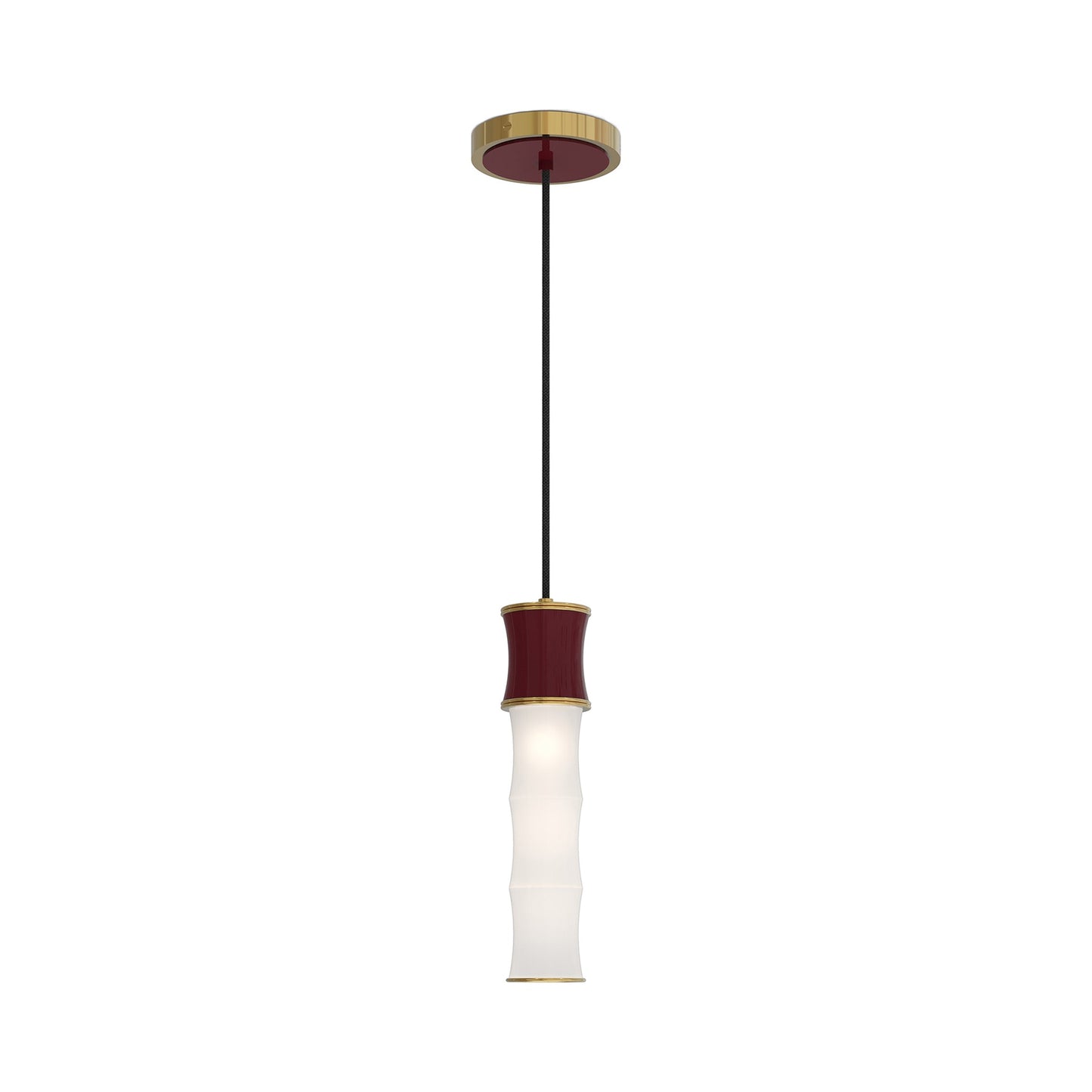 Kane Pendant Light in Sugar Plum/Modern Brass.