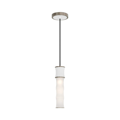 Kane Pendant Light in Daisy/Polished Nickel.