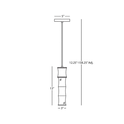 Kane Pendant Light - line drawing.