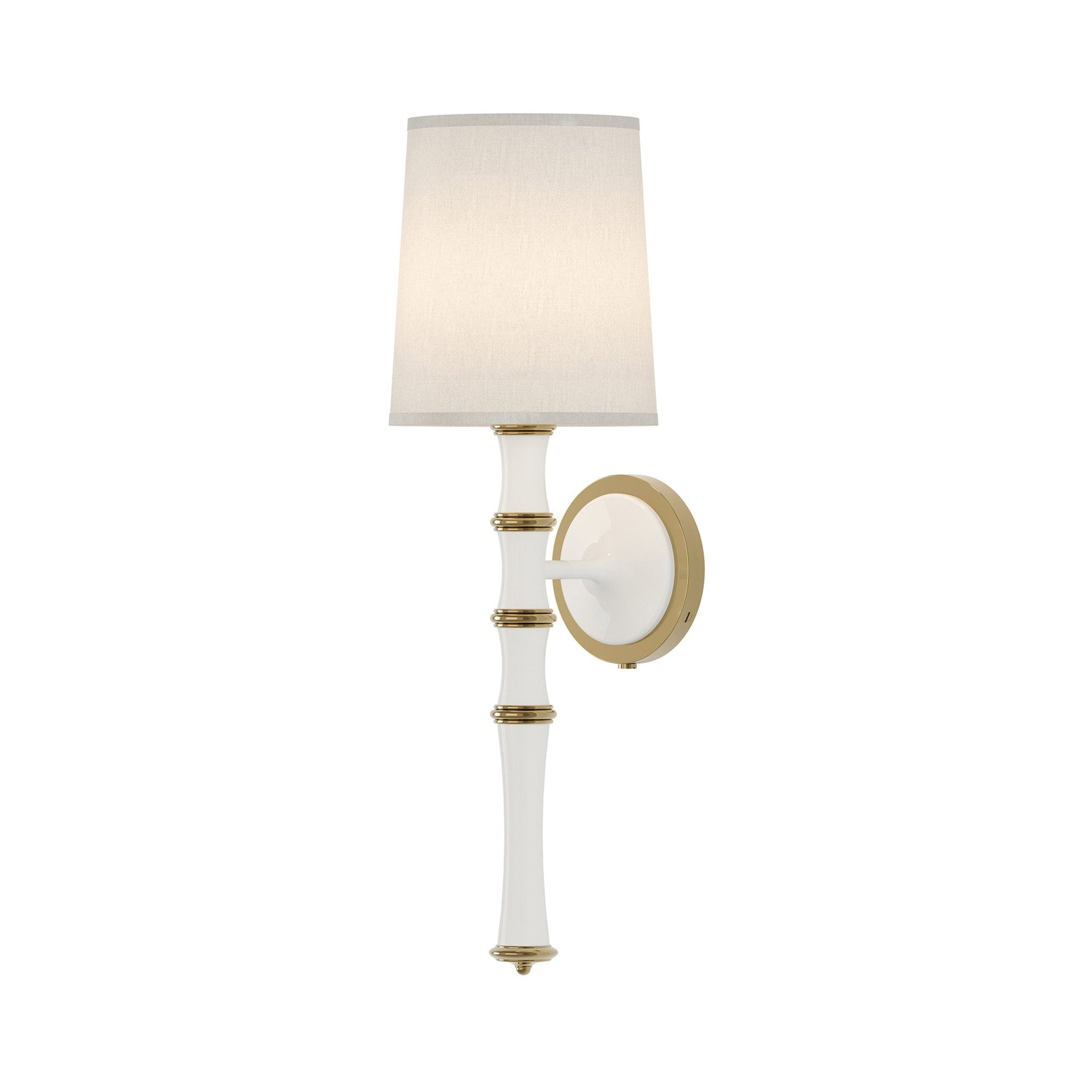 Kane Single Wall Light in Daisy/Modern Brass/Ascot White.