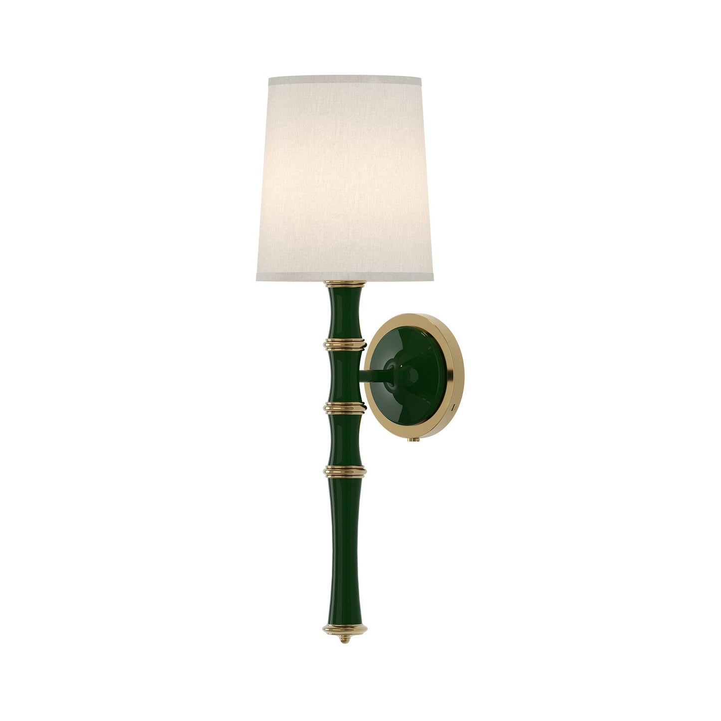 Kane Single Wall Light in Jungle/Modern Brass/Ascot White.