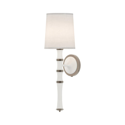 Kane Single Wall Light in Daisy/Polished Nickel/Ascot White.