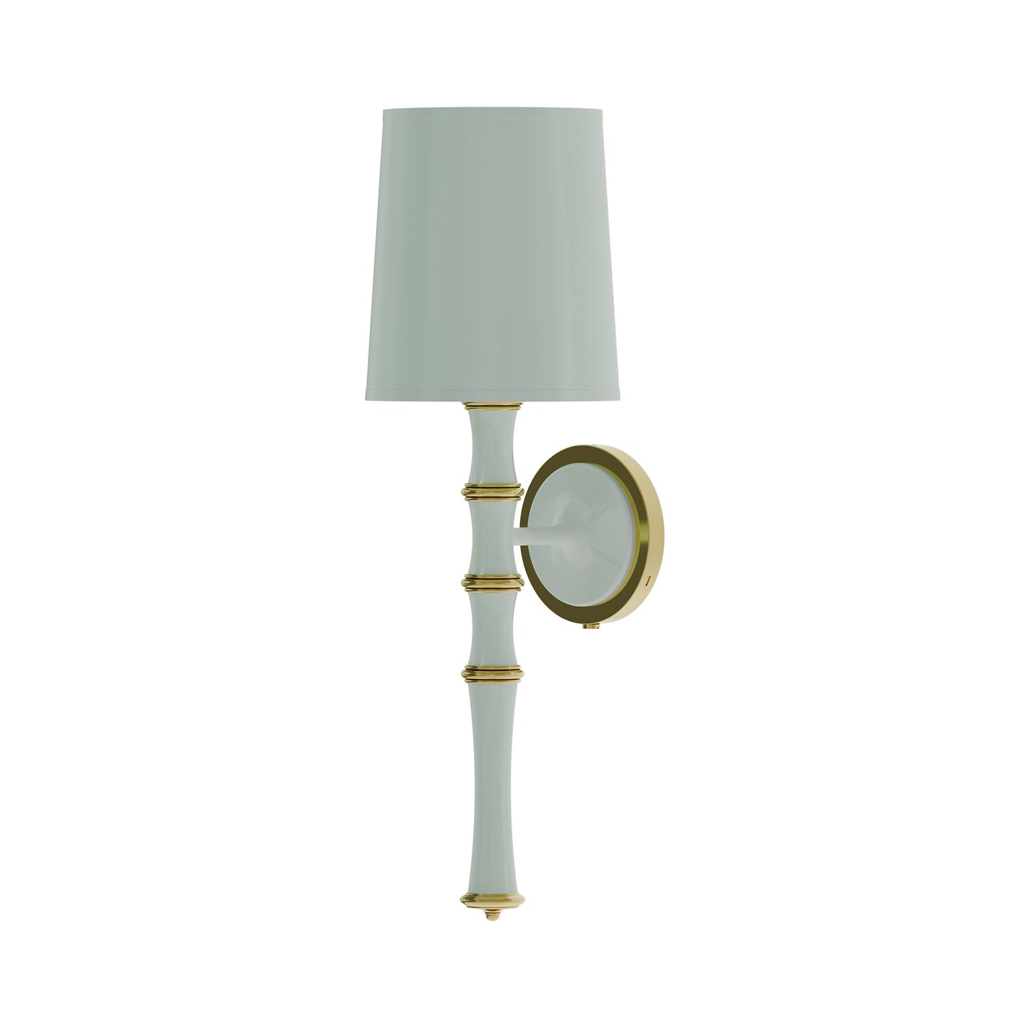 Kane Single Wall Light in Celadon/Modern Brass/Celadon.