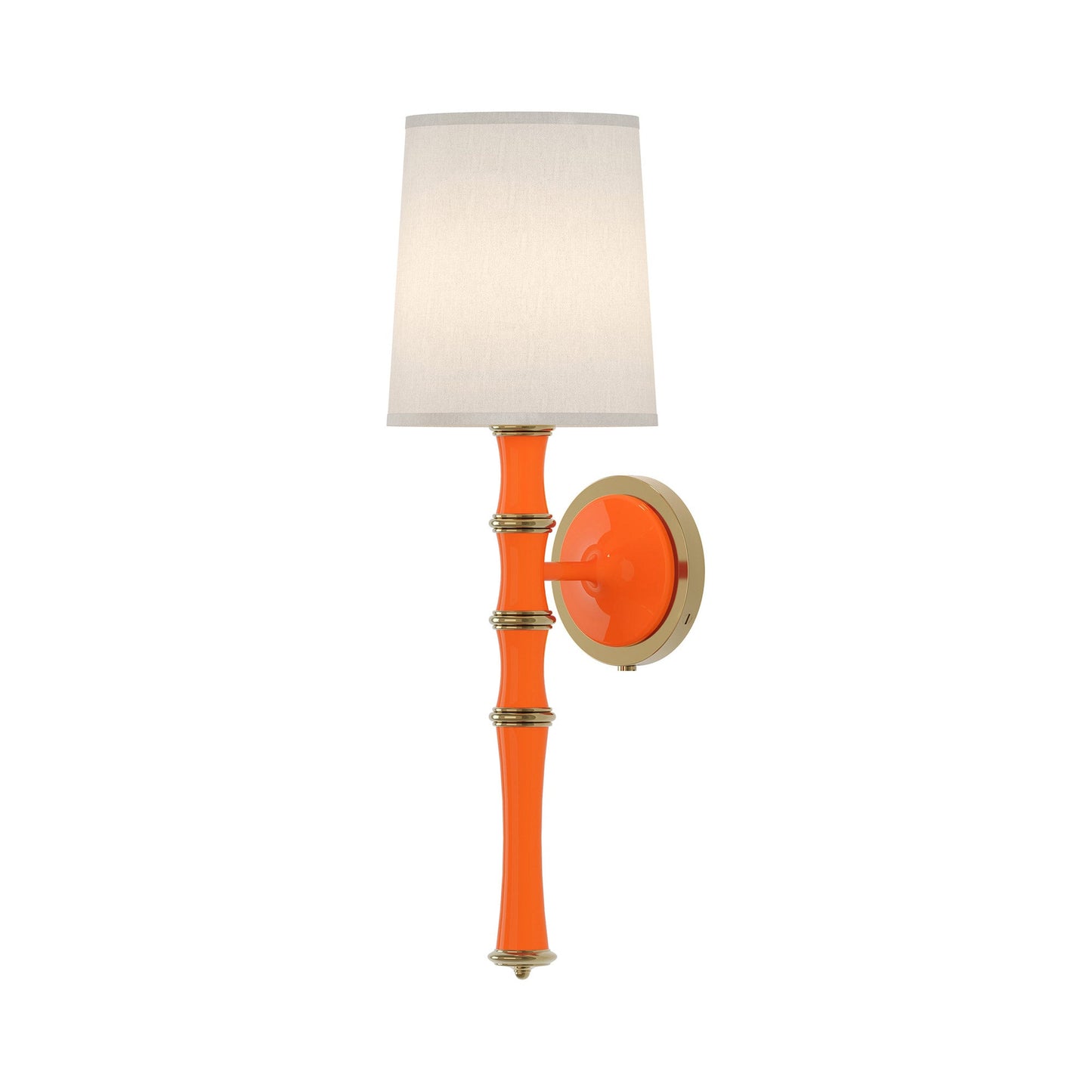 Kane Single Wall Light in Pumpkin/Modern Brass/Fondine.