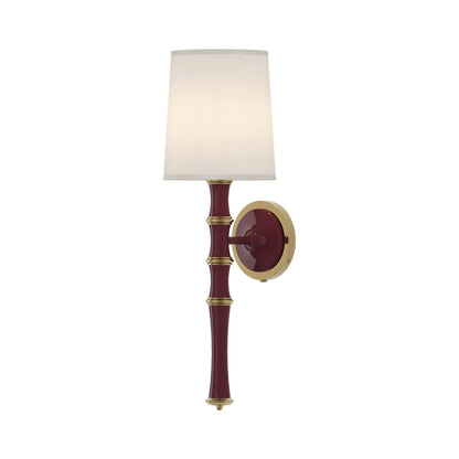 Kane Single Wall Light in Sugar Plum/Modern Brass/Fondine.