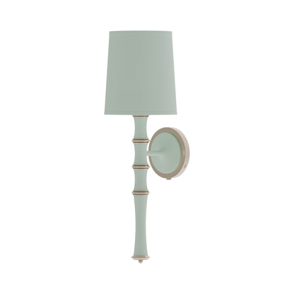 Kane Single Wall Light in Matte Celadon/Polished Nickel/Matte Celadon.