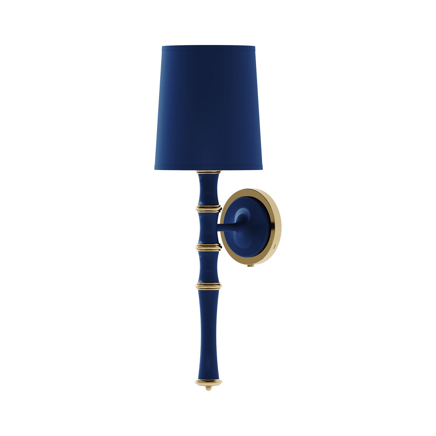 Kane Single Wall Light in Matte Midnight Blue/Modern Brass/Matte Midnight Blue.
