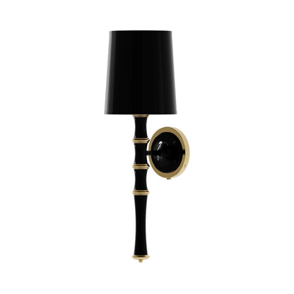 Kane Single Wall Light in Obsidian/Modern Brass/Obsidian.