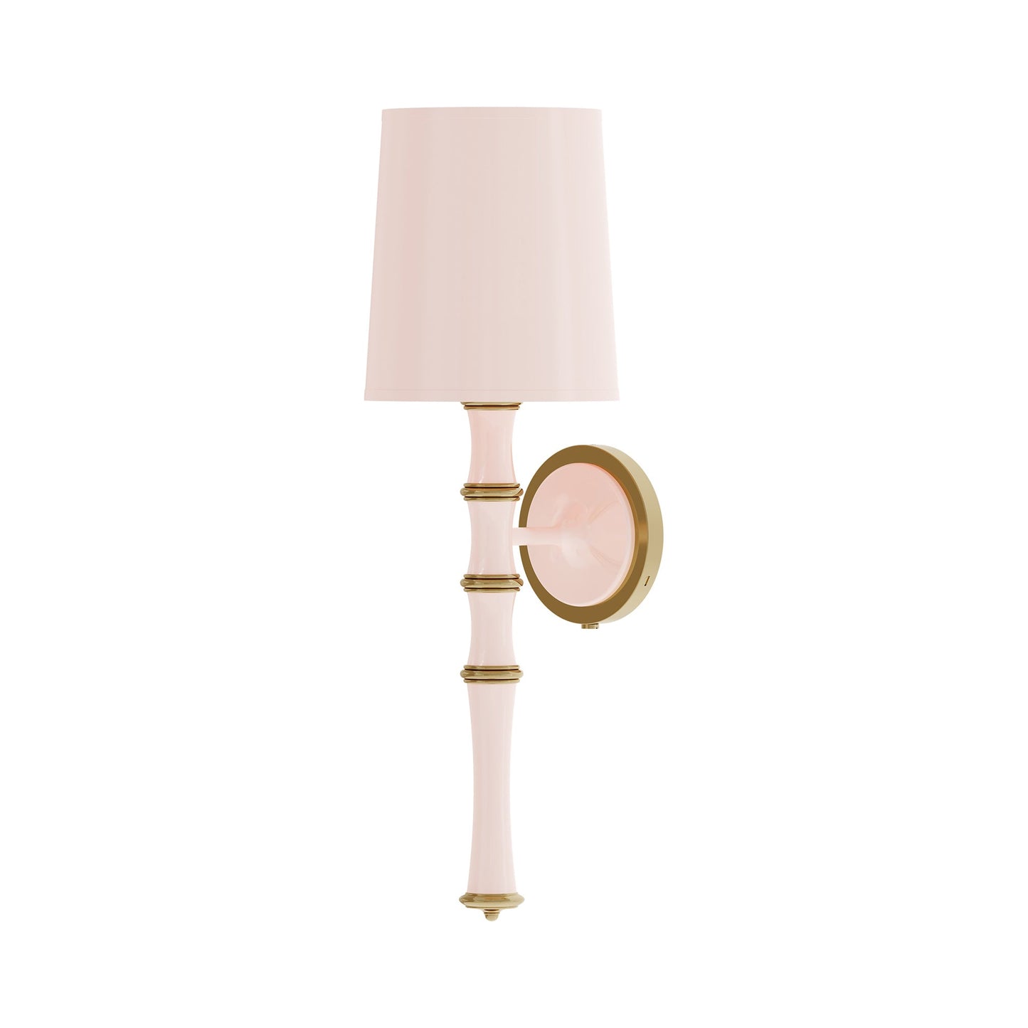 Kane Single Wall Light in Rose Water/Modern Brass/Rose Water.
