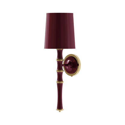 Kane Single Wall Light in Sugar Plum/Modern Brass/Sugar Plum.