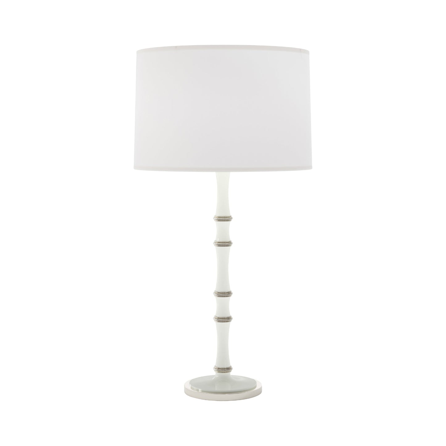 Kane Table Lamp in Daisy/Polished Nickel/Ascot White.