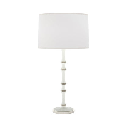 Kane Table Lamp in Daisy/Polished Nickel/Ascot White.