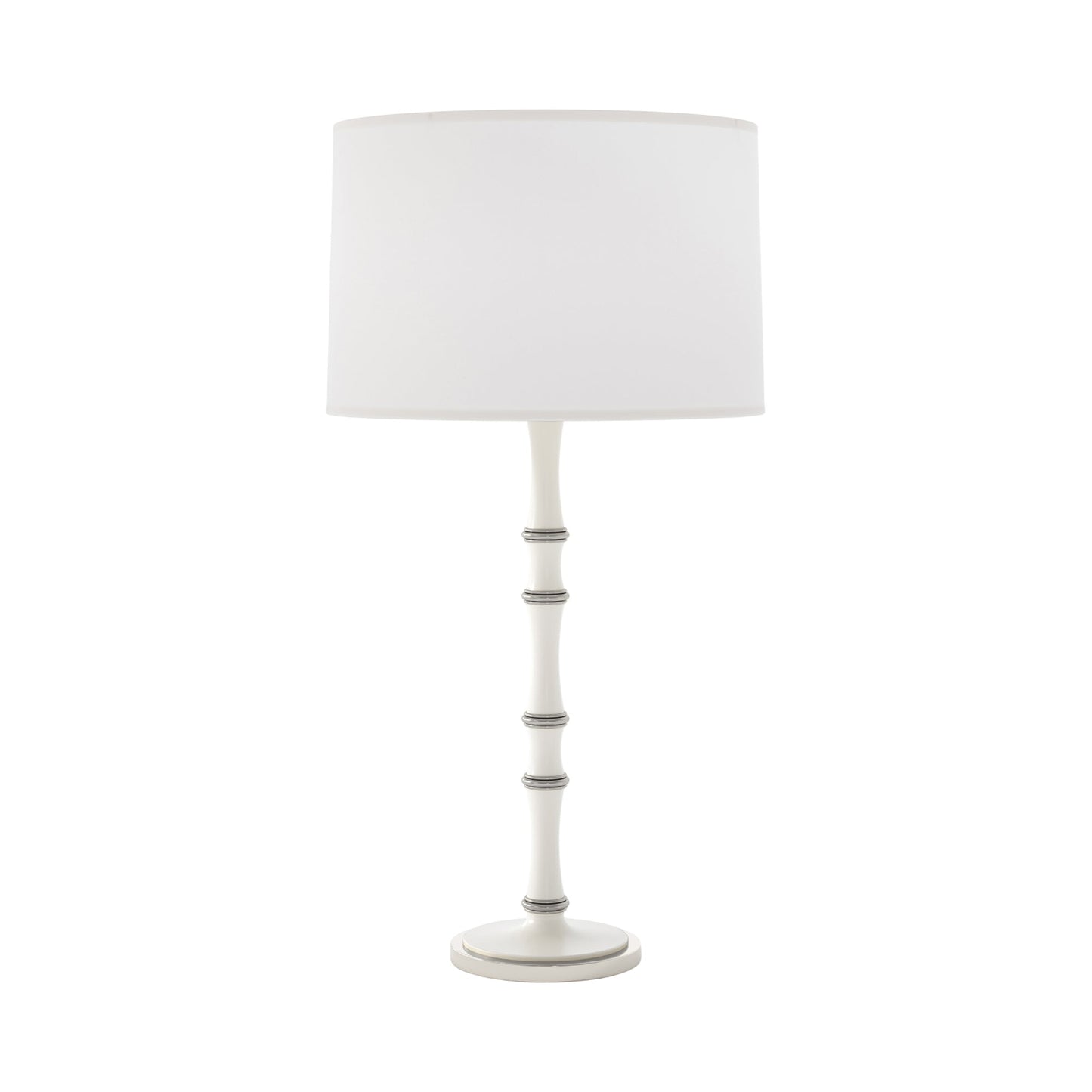 Kane Table Lamp in Matte Daisy/Polished Nickel/Ascot White.