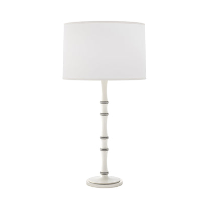 Kane Table Lamp in Matte Daisy/Polished Nickel/Ascot White.