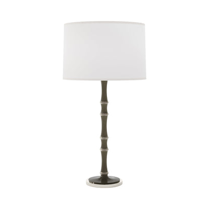 Kane Table Lamp in Smokey Taupe/Polished Nickel/Ascot White.