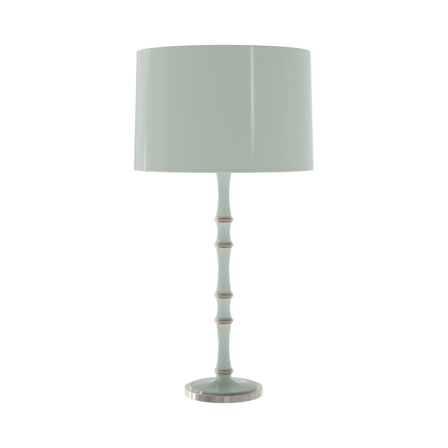 Kane Table Lamp in Celadon/Polished Nickel/Celadon.