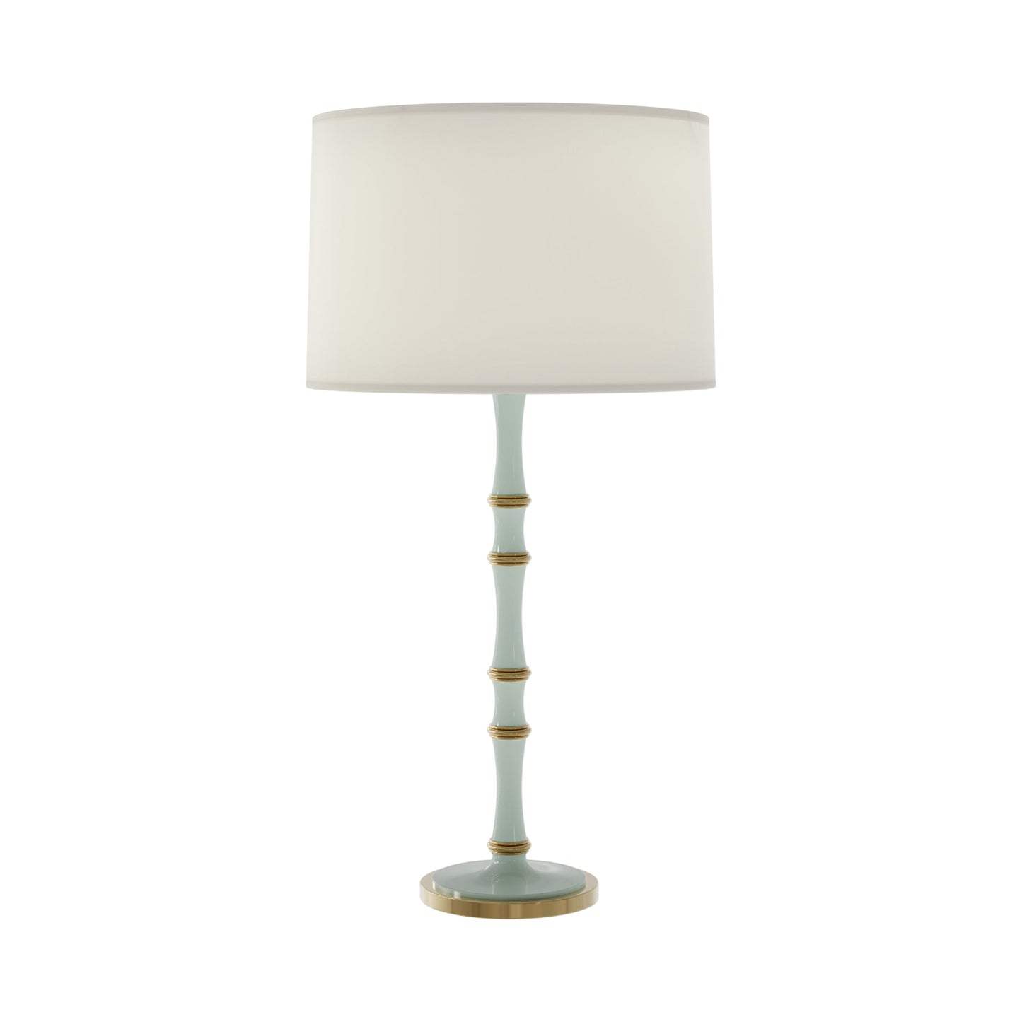 Kane Table Lamp in Celadon/Modern Brass/Fondine.