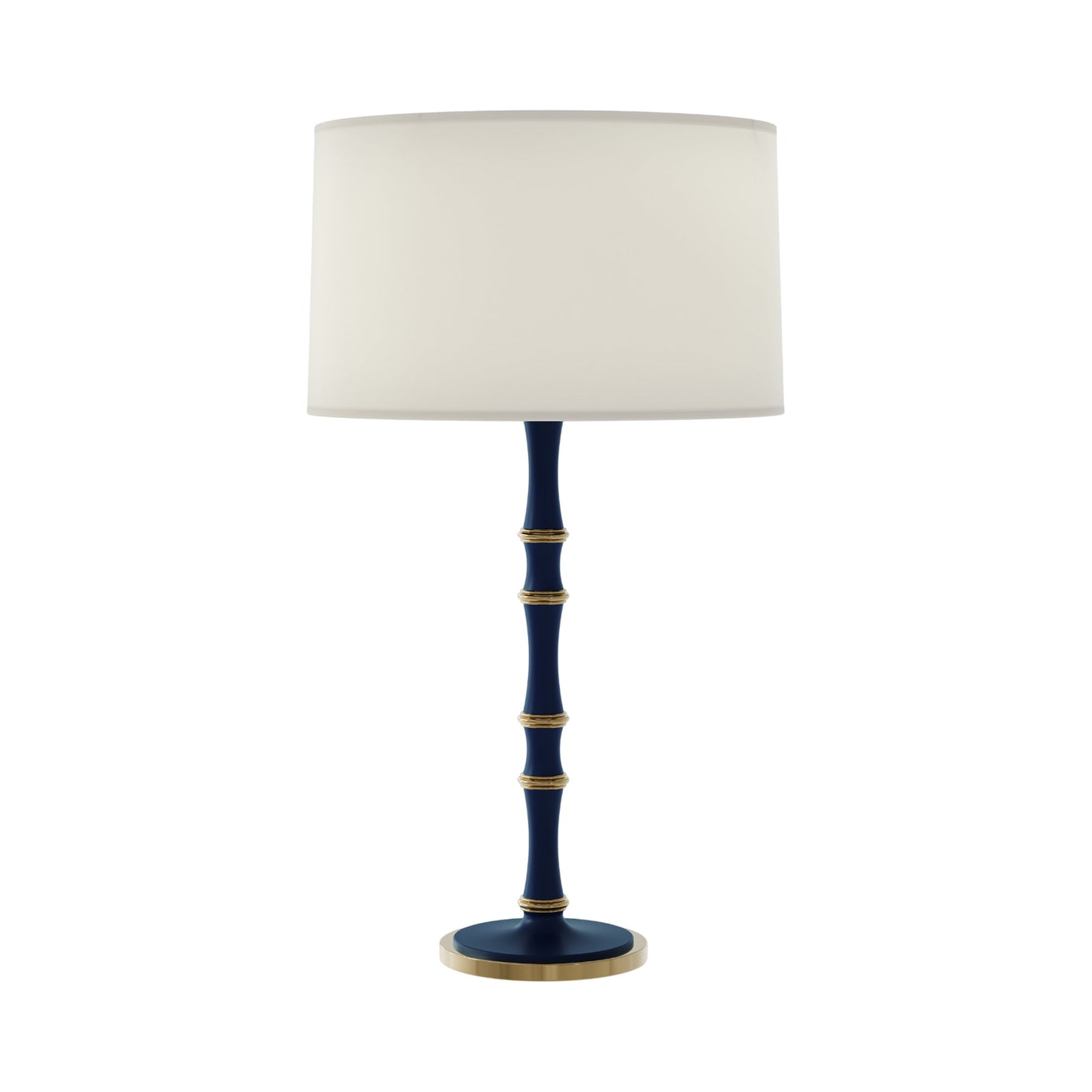 Kane Table Lamp in Matte Midnight Blue/Modern Brass/Fondine.