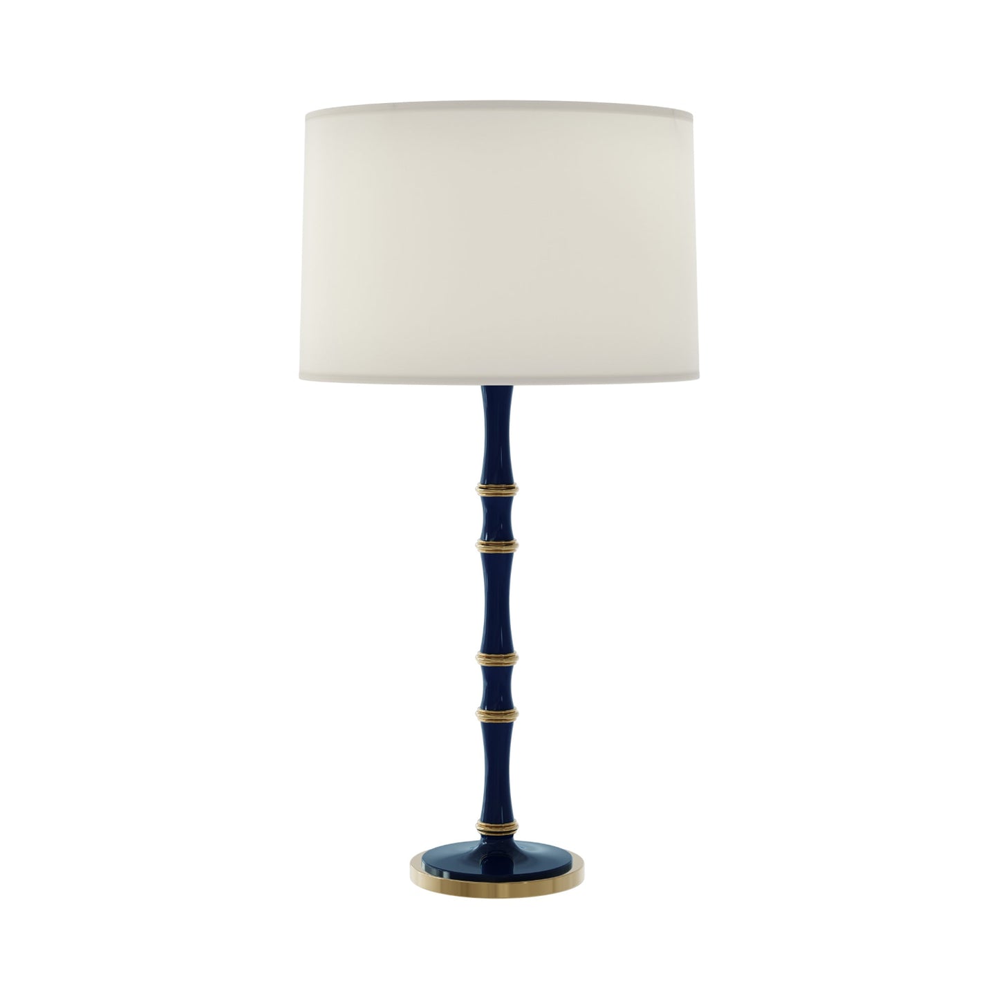 Kane Table Lamp in Midnight Blue/Modern Brass/Fondine.
