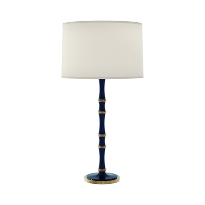 Kane Table Lamp in Midnight Blue/Modern Brass/Fondine.