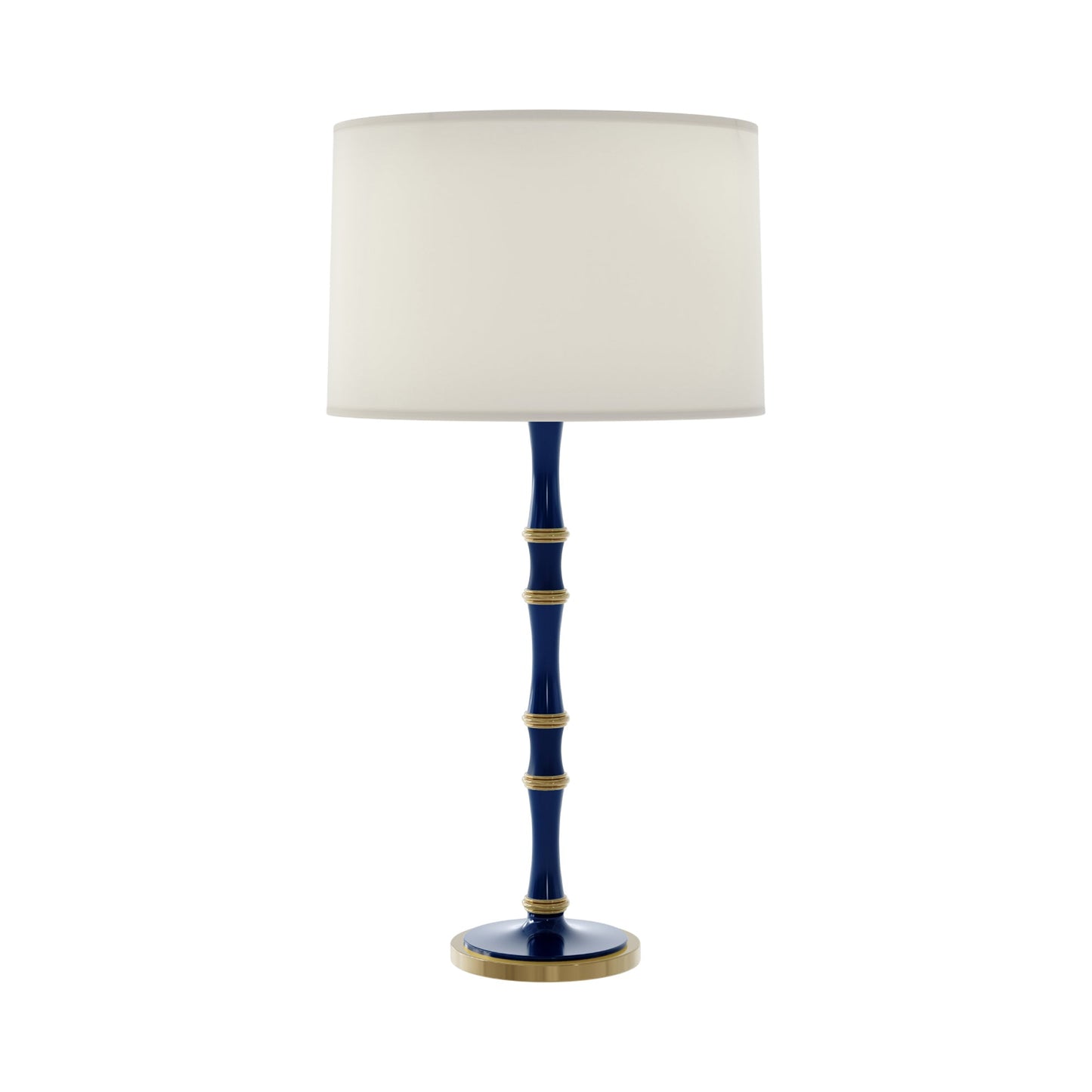 Kane Table Lamp in Midnight Blue and Matte Midnight Blue/Modern Brass/Fondine.