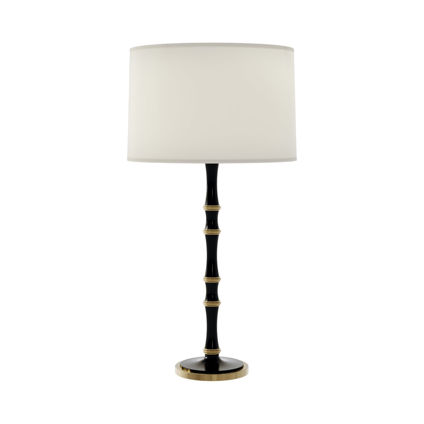Kane Table Lamp in Obsidian/Modern Brass/Fondine.