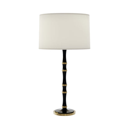 Kane Table Lamp in Obsidian/Modern Brass/Fondine.
