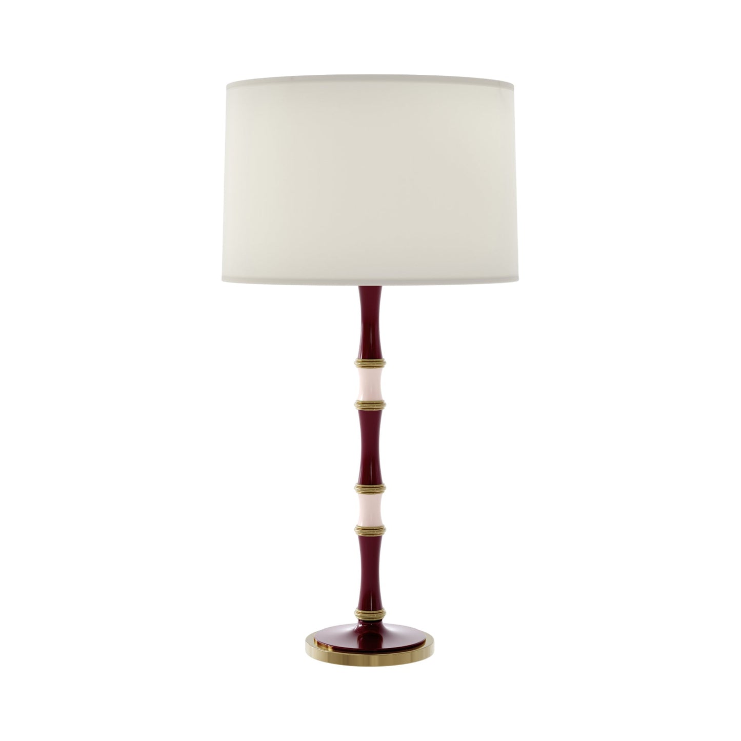 Kane Table Lamp in Sugar Plum and Rose Water/Modern Brass/Fondine.