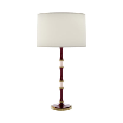 Kane Table Lamp in Sugar Plum and Rose Water/Modern Brass/Fondine.