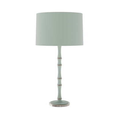 Kane Table Lamp in Matte Celadon/Polished Nickel/Matte Celadon.
