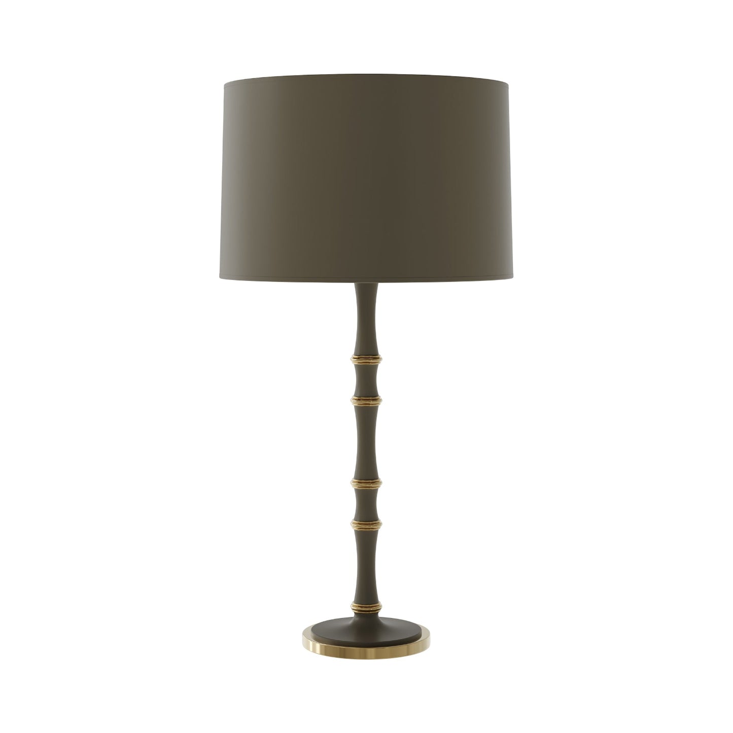 Kane Table Lamp in Matte Smokey Taupe/Modern Brass/Matte Smokey Taupe.