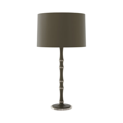Kane Table Lamp in Matte Smokey Taupe/Polished Nickel/Matte Smokey Taupe.