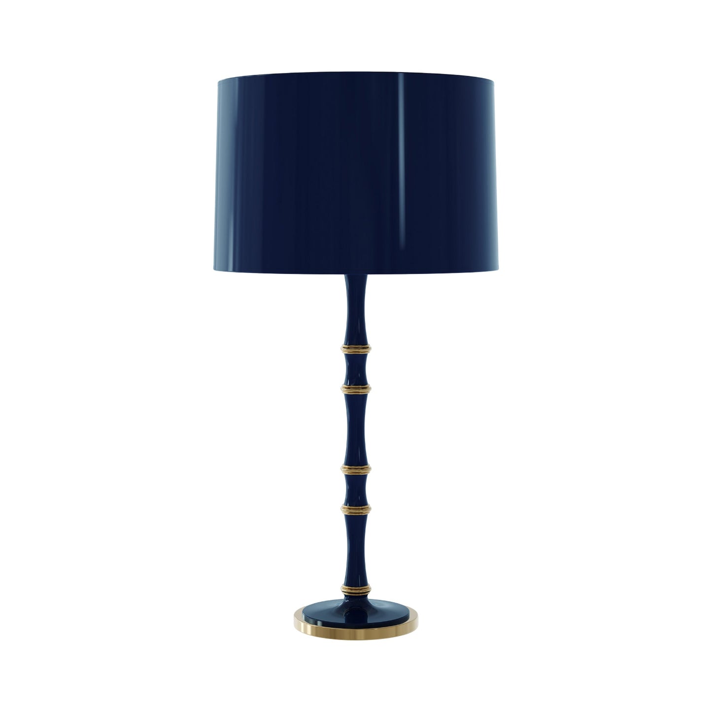 Kane Table Lamp in Midnight Blue/Modern Brass/Midnight Blue.