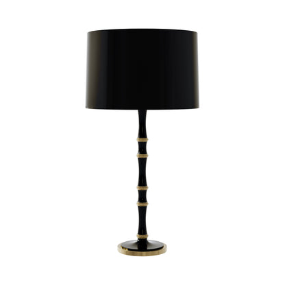 Kane Table Lamp in Obsidian/Modern Brass/Obsidian.