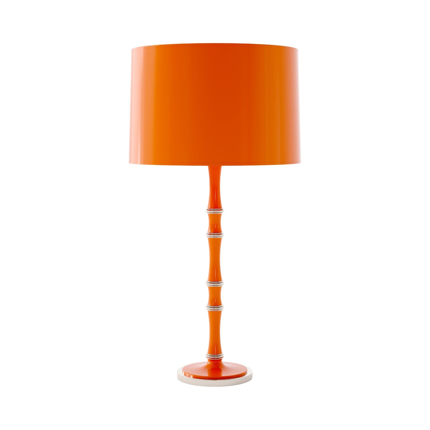 Kane Table Lamp in Pumpkin/Polished Nickel/Pumpkin.