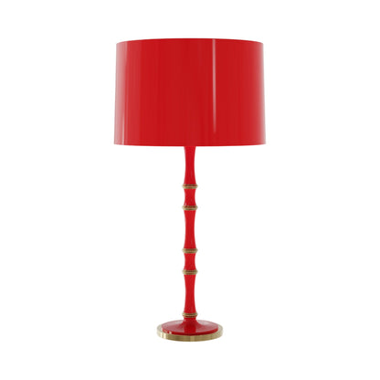Kane Table Lamp in Ruby Red/Modern Brass/Ruby Red.