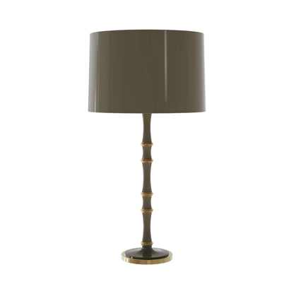 Kane Table Lamp in Smokey Taupe/Modern Brass/Smokey Taupe.
