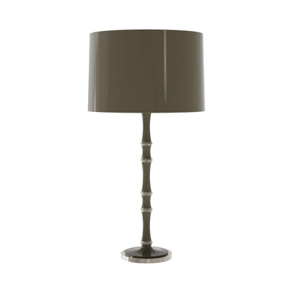 Kane Table Lamp in Smokey Taupe/Polished Nickel/Smokey Taupe.