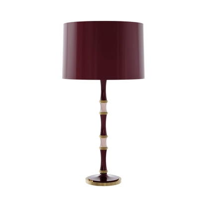 Kane Table Lamp in Sugar Plum and Rose Water/Modern Brass/Sugar Plum.