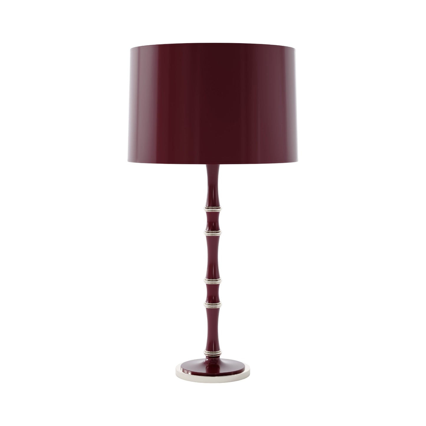 Kane Table Lamp in Sugar Plum/Polished Nickel/Sugar Plum.