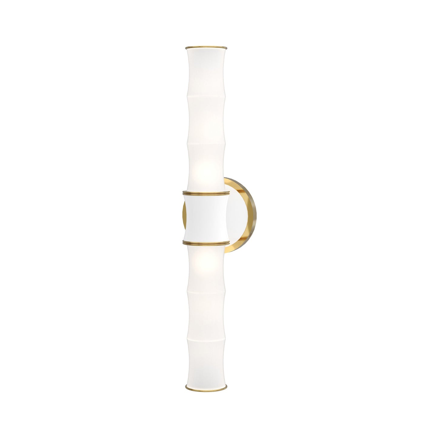 Kane Vertical Wall Light in Daisy/Modern Brass.