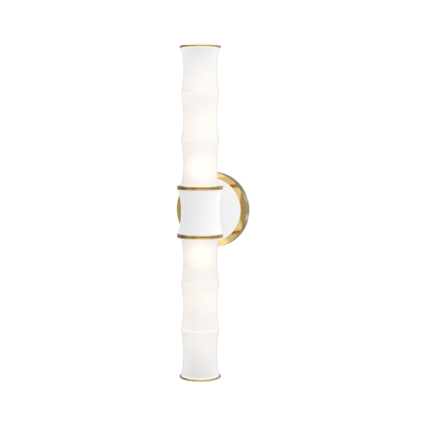 Kane Vertical Wall Light in Matte Daisy/Modern Brass.